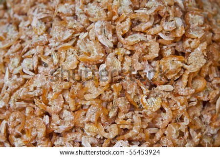Dry shrimps in traditional chinese store