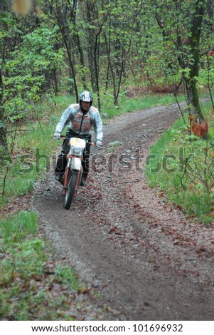 PARUZZARO, ITALY- MAY 1: Unidentified motorcyclist participates in the \