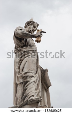 Saint Peter holding the key to heaven Saint Peters square in the Vatican Rome Italy