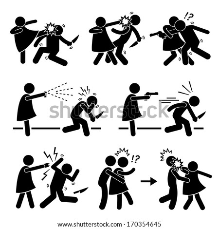 Vector Images Illustrations And Cliparts Woman Female Girl Self Defense Stick Figure Pictogram Icon Hqvectors Com