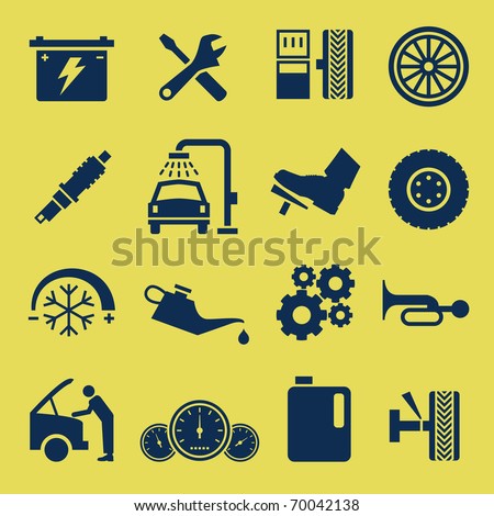 Auto Car Repair Service Icon Symbol