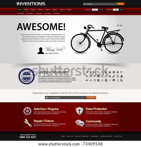 Web Design Website Elements Dark Template