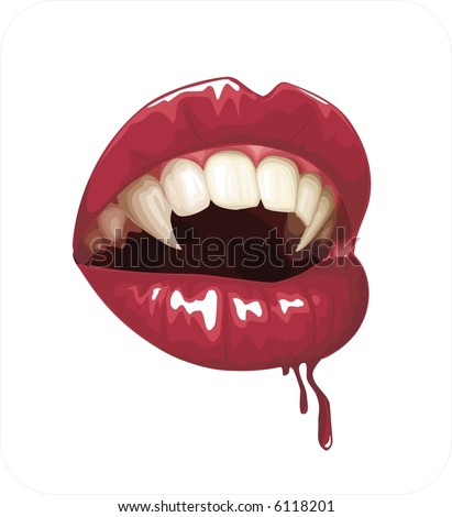 Vampire'S Mouth Stock Vector Illustration 6118201 : Shutterstock