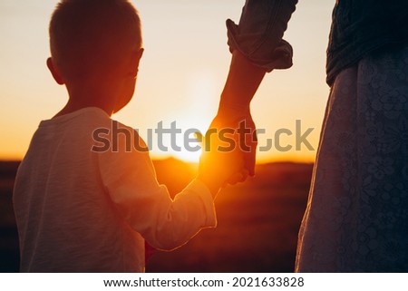 Image, Stock Photo Child against the light