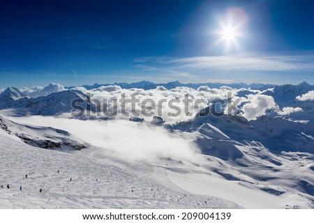 ski resort in European Alps