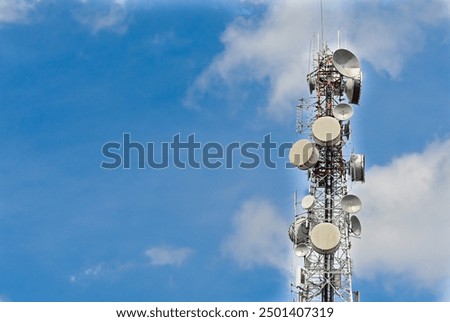 Similar – Image, Stock Photo Wireless Data Communication Tower and Telephony