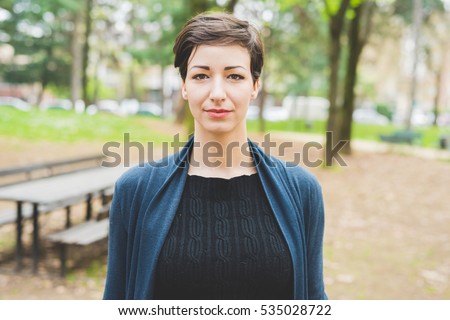 Similar – Image, Stock Photo Young, slim, tall woman with long, blond hair stands in a kitchen leaning against the cupboard and looks into the camera