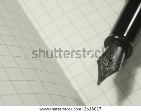 Fountain Pen and Blank Page