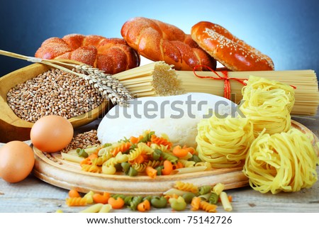 Dough, bread  and  pasta