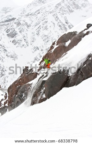 Freerider moving down a slope