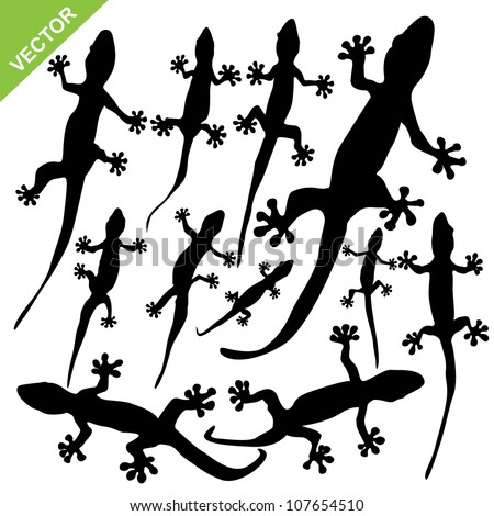 Gecko silhouette vector