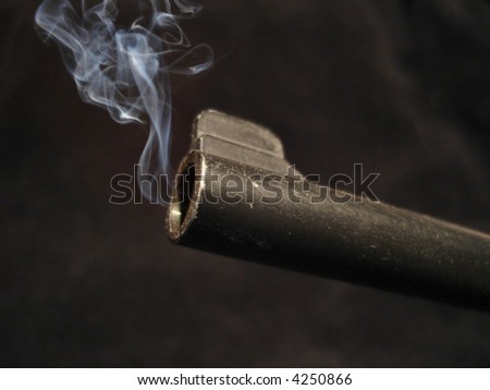 Gun Barrel With Smoke Stock Photo 4250866 : Shutterstock