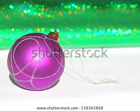 New Year decorations in a beautiful purple color, New Year decorations, photography