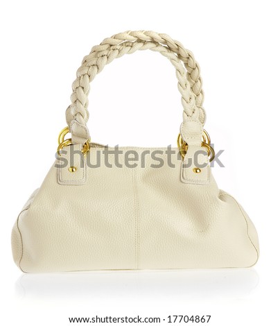 Ladies\' handbag on a white background...
