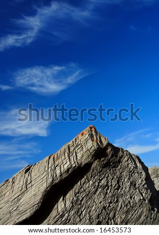 rock and sky vertical landscape