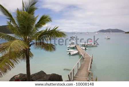 Remote Island Dock in Caribbean