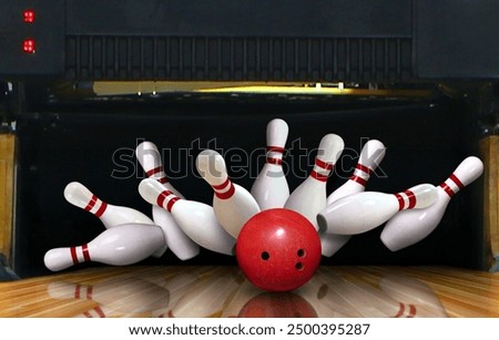 Similar – Image, Stock Photo At the bowling alley