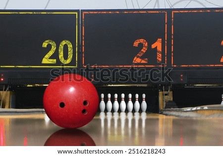 Similar – Image, Stock Photo At the bowling alley