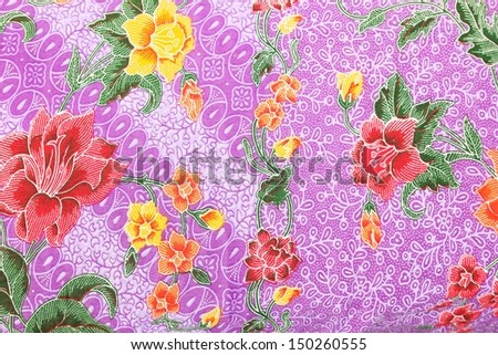 Floral prints on cotton.