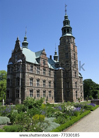Rosenborg castle in copenhagen, a famous tourist attraction