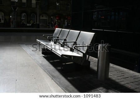 COLD LONELY TRAIN STATION SEAT
