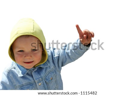 kid point with finger