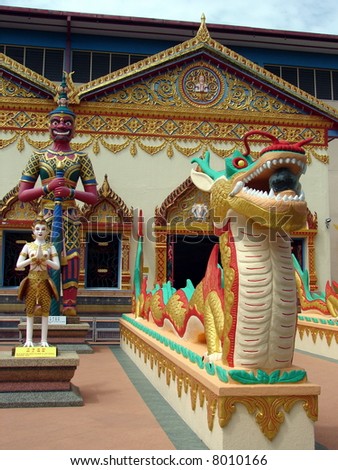Oriental temple symbols: Dragon & Guardians