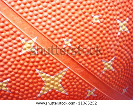 Basket ball texture with stars