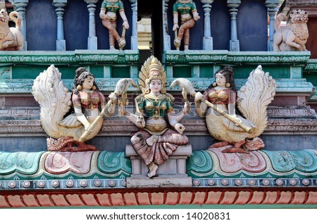 Indian temple sculpture,detail
