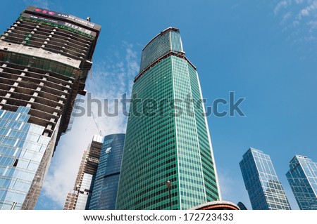 MOSCOW - December 16: Skyscrapers of Business Center Moscow City on December 16, 2013 in Moscow