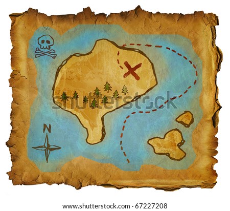 Pirate Map Stock Photo 67227208 : Shutterstock