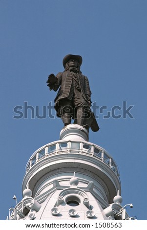 William Penn Statue, Facing Front, Centered