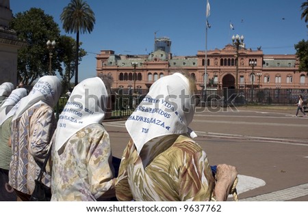 Mothers from missing people in Buenos Aires ,Argentina