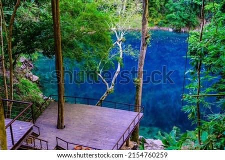 Lom Phu Khew or Blue Lake in Tham Phatai National Park, Lampang Province. Stock fotó © 
