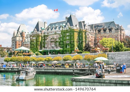 Beautiful view of Inner Harbour of Victoria, Vancouver Island, B.C., Canada ストックフォト © 