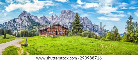 Similar – Image, Stock Photo Mountain panorama (Austria)