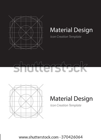 Vector template for creation icons in material design style