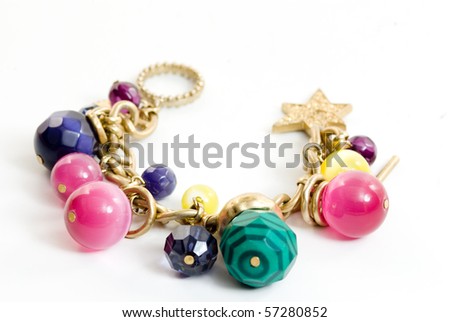 Colorful charm bracelet