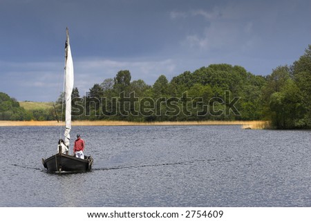 Boat on the lake. Picture taken in Trakai / Lithuania
