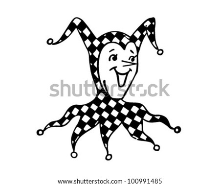 Court Jester - Retro Clipart Illustration - 100991485 : Shutterstock