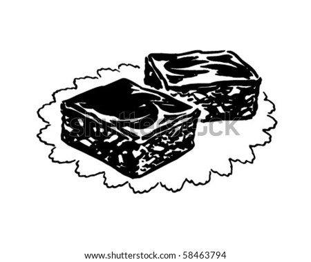 Brownies - Retro Clip Art Stock Vector Illustration 58463794 : Shutterstock