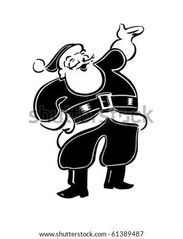 Santa Claus - Retro Clip Art Stock Vector Illustration 61389487 ...