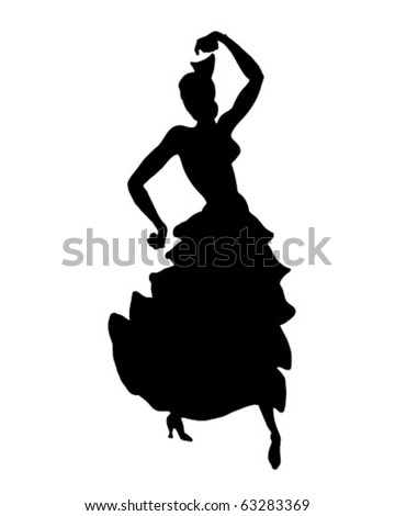 Cha Cha Dancer Silhouette - Retro Clipart Illustration - 63283369 ...