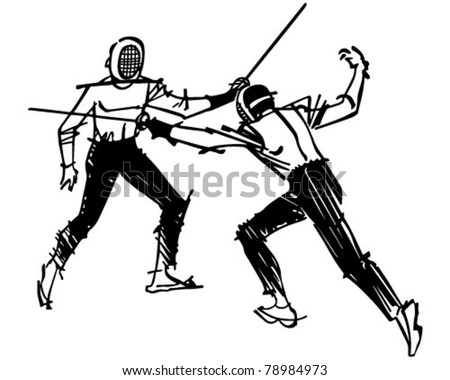 Fencing Epee clip art Free Vector / 4Vector