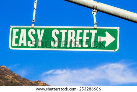 Easy Street Sign. A sign with the words \