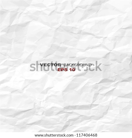 Texture of crumpled paper. Vector illustration.