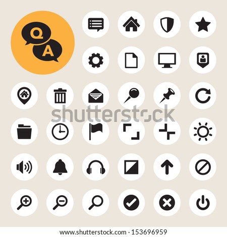 Computer menu icons set. Illustration eps 10