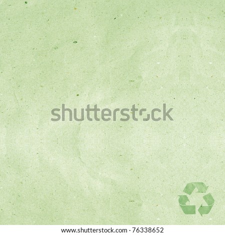 recycled paper craft stick on white background