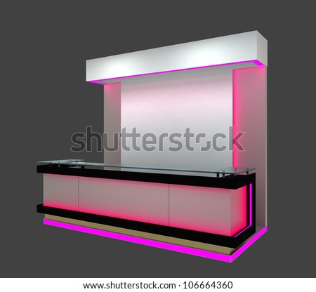 reception counter with stand