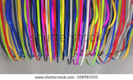 Abstract colorful background made of plastic strips